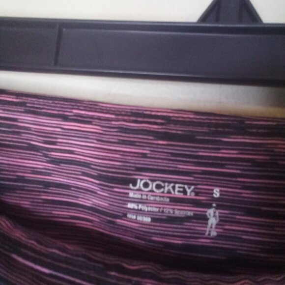 Jockey Leggings Women S Active Athletic Pattern Black Pink - Picture 5 of 14